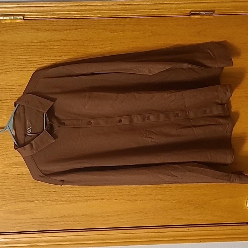 NWT VRST Men's Longsleeve Earth Brown Heather Top